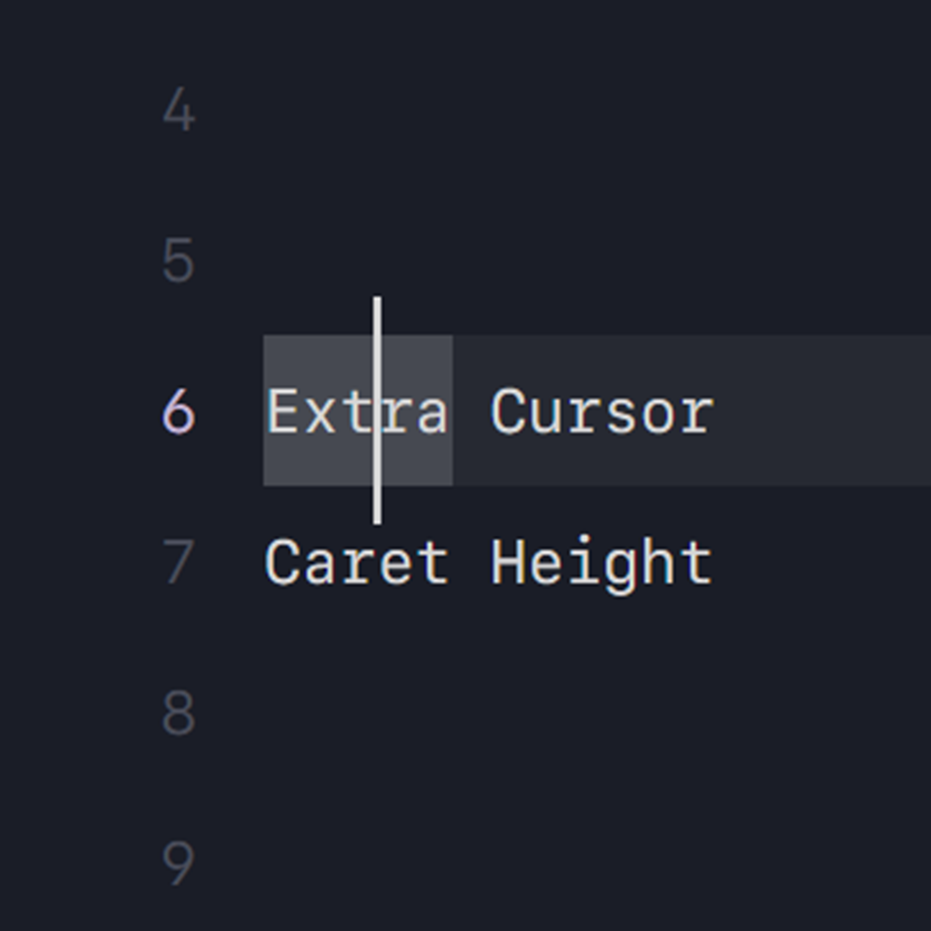 Extra Cursor Caret Height