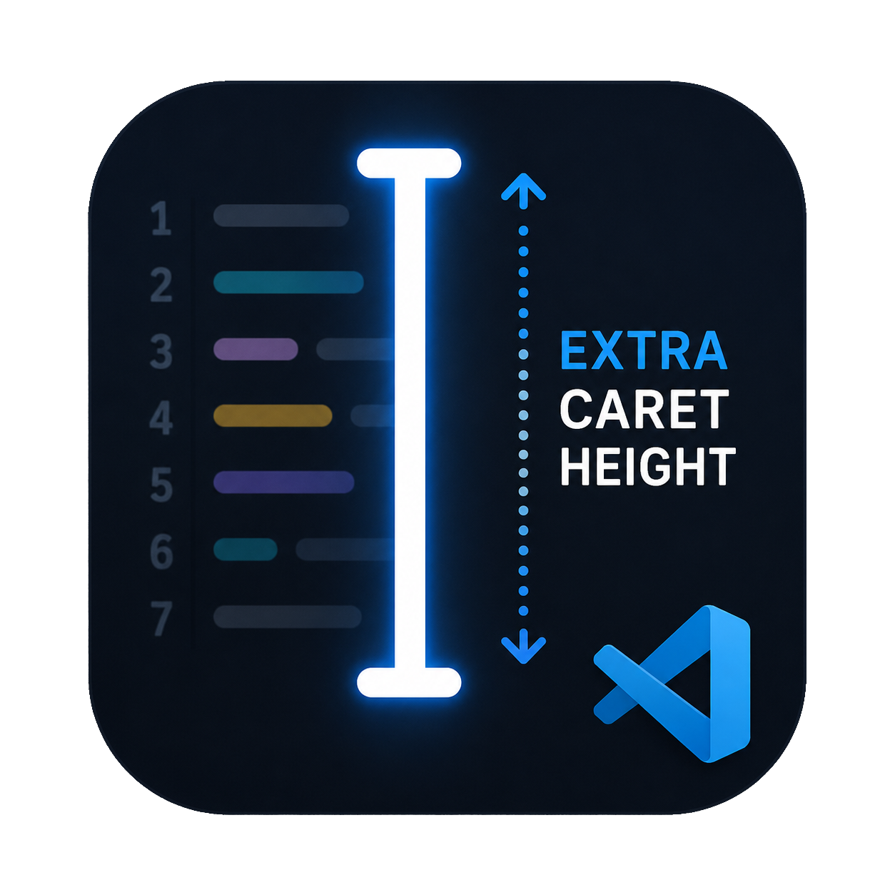 Extra Cursor Caret Height